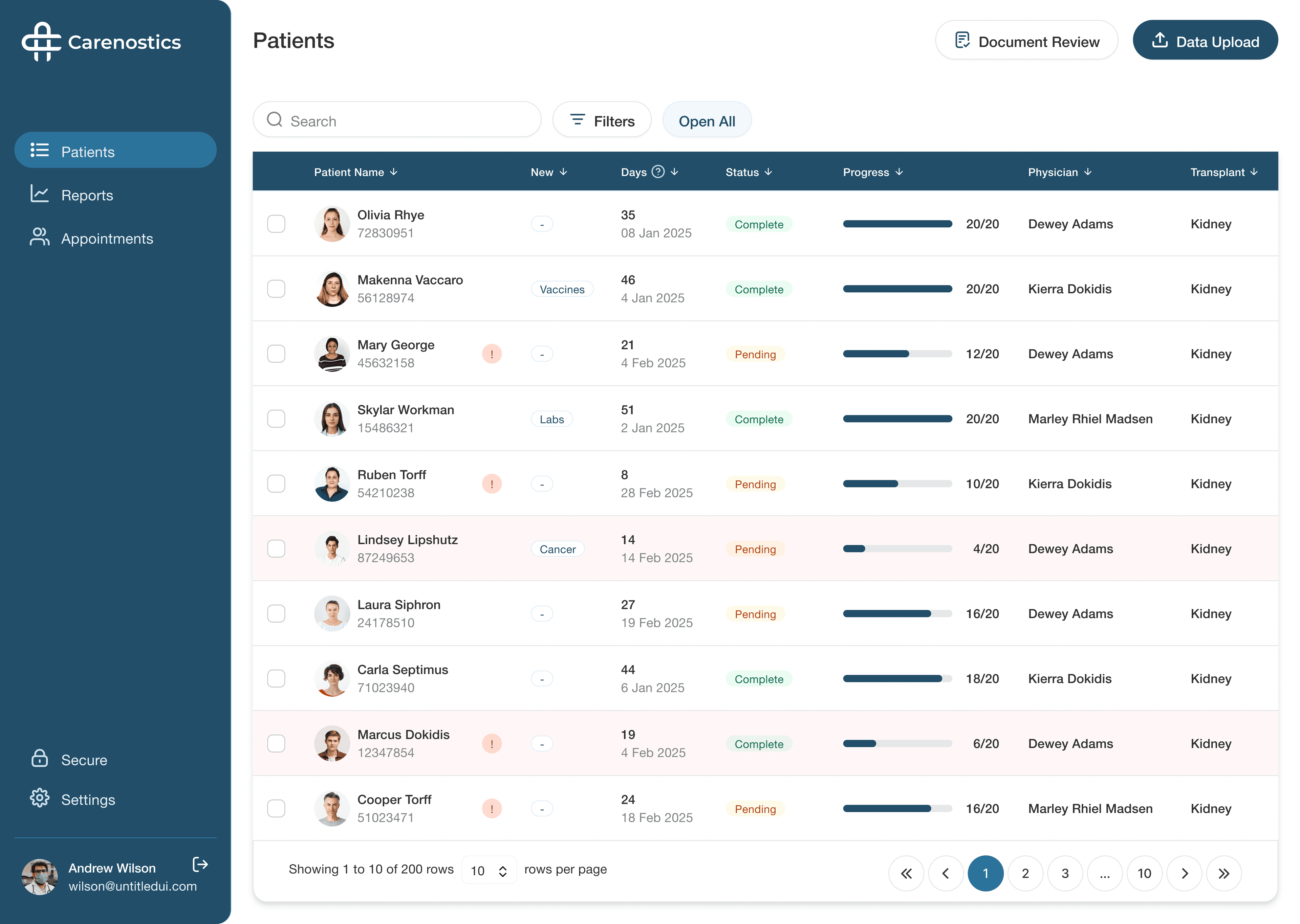 Waitlist alert feed